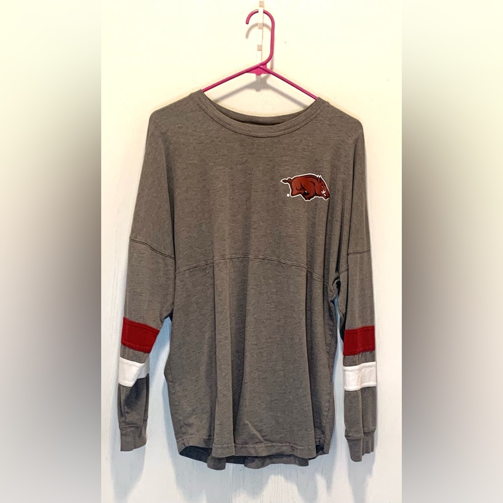 Gray Razorback; Long sleeve T-Shirt